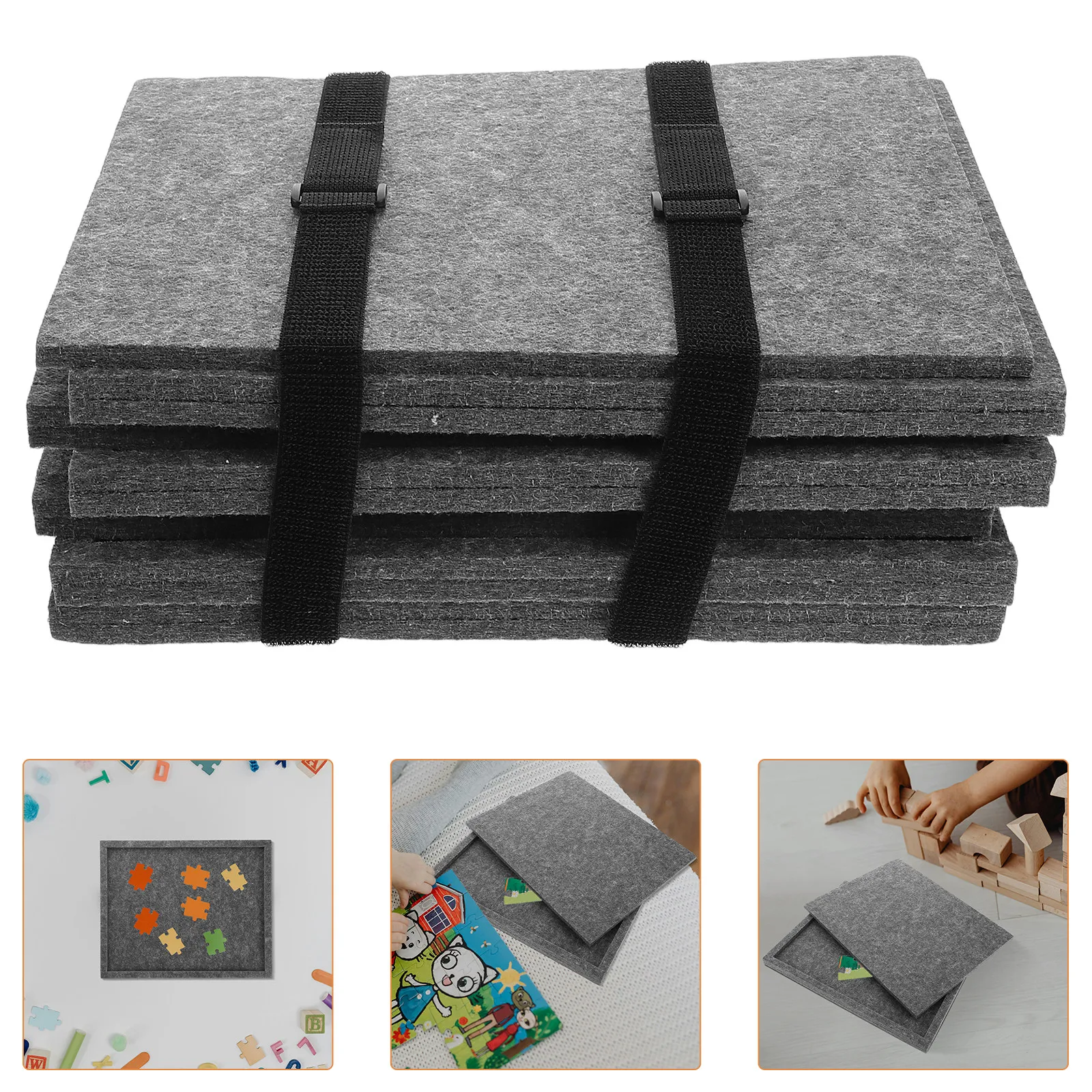 

6Pcs Stackable Puzzle Piece Sorter Trays Felt Organizer for Jigsaw Puzzle Storage Sorting Board for Adults and Kids Portable