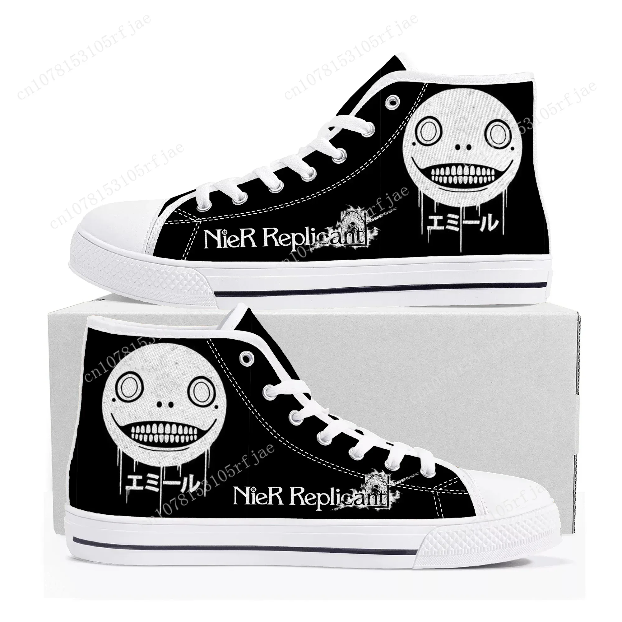 Nier Replicant High Top Sneakers Cartoon Game Mens Womens Teenager High Quality Fashion Canvas Shoes Casual Tailor Made Sneaker