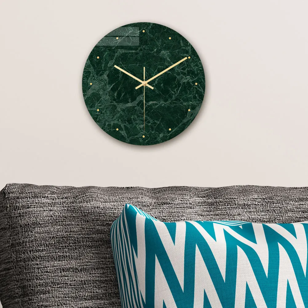 

Luxury Marble Grain Round Wall Clock Creative Clock Acrylic UV Wall Clock without No.CC004 for Living Room