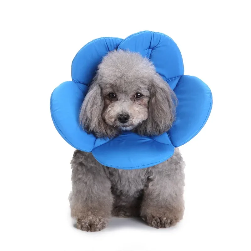 

Floral Pet E-Collar - Soft Elizabethan Dog Cone Alternative - Adjustable Neck Cover for Wound Protection After Surgery