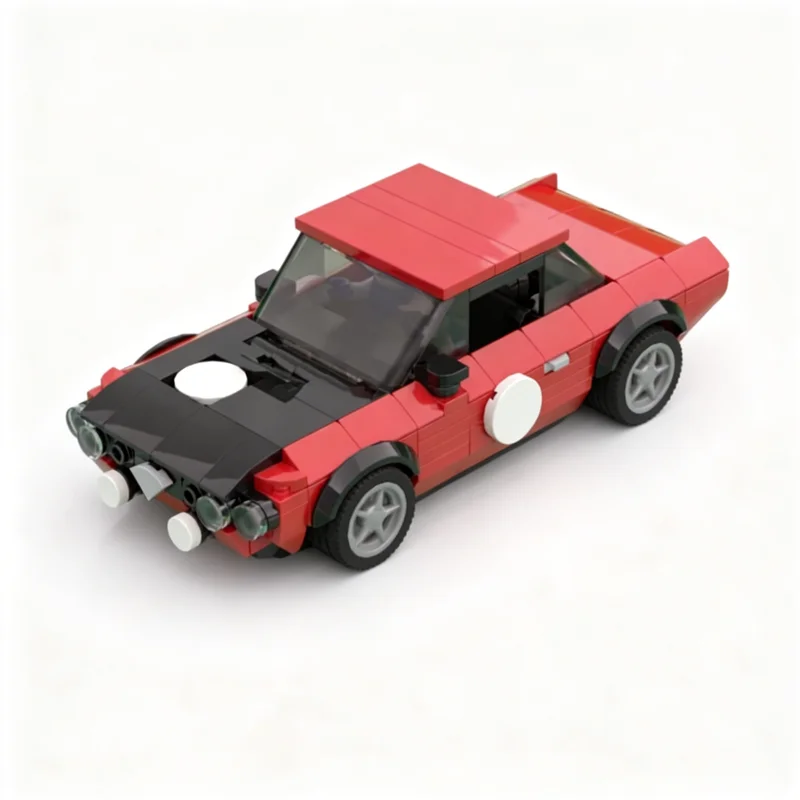 334ピース-moc-ランチア・フルビア-ラリーカー-タマルム仕様-レーシングシリーズ-テクニカルビークル-エンジニアリングモデル-組み立てブロックパック-おもちゃ-ギフト
