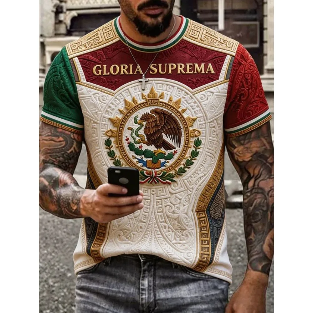 2026 Summer Edition Mexican Football Fans Training T-shirt  3D Printed Fashionable and Comfortable Casual Promoting Clothing