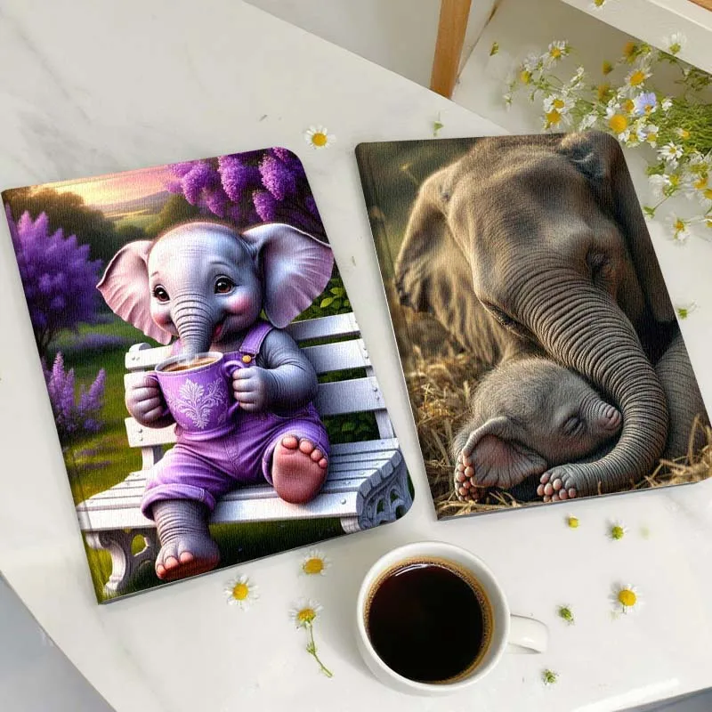 

Cartoon Elephant Purple Mug For Samsung Galaxy Tab A A7 A8 A9 A11 S6 S11 Lite Plus 10.1 10.4 10.5 Inch 2022 2025 Tablet Case