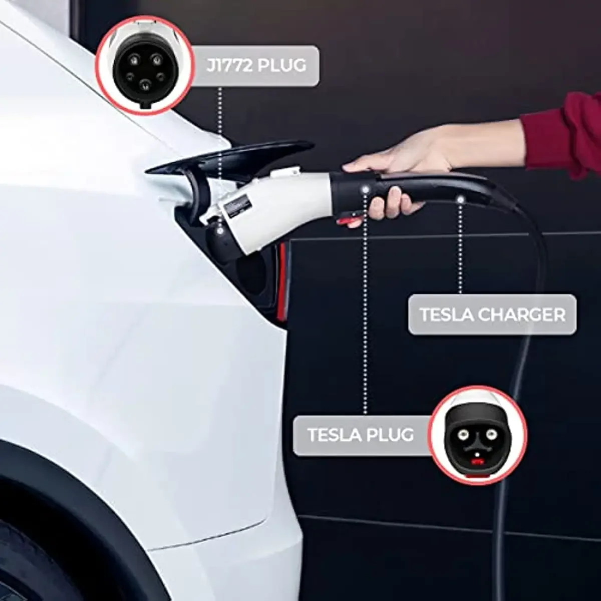 Adaptateur de chargeur pour vรฉhicule รฉlectrique, convertisseur VOPE1, J1772, 60A, 250V