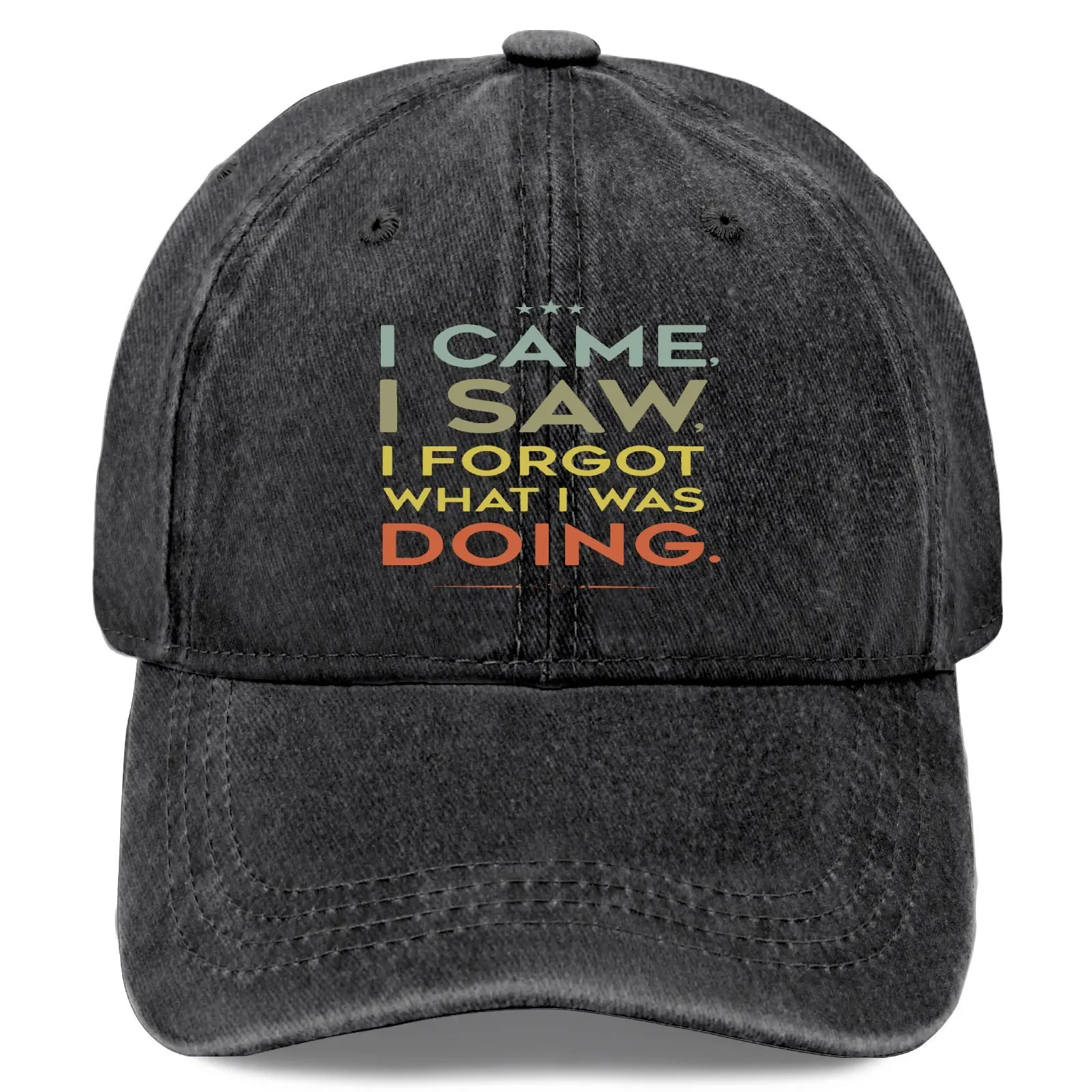 I Came, I Saw, I Forgot What I Was Doing. Hat for Men, Vintage Style, Washable, Adjustable Baseball Cap