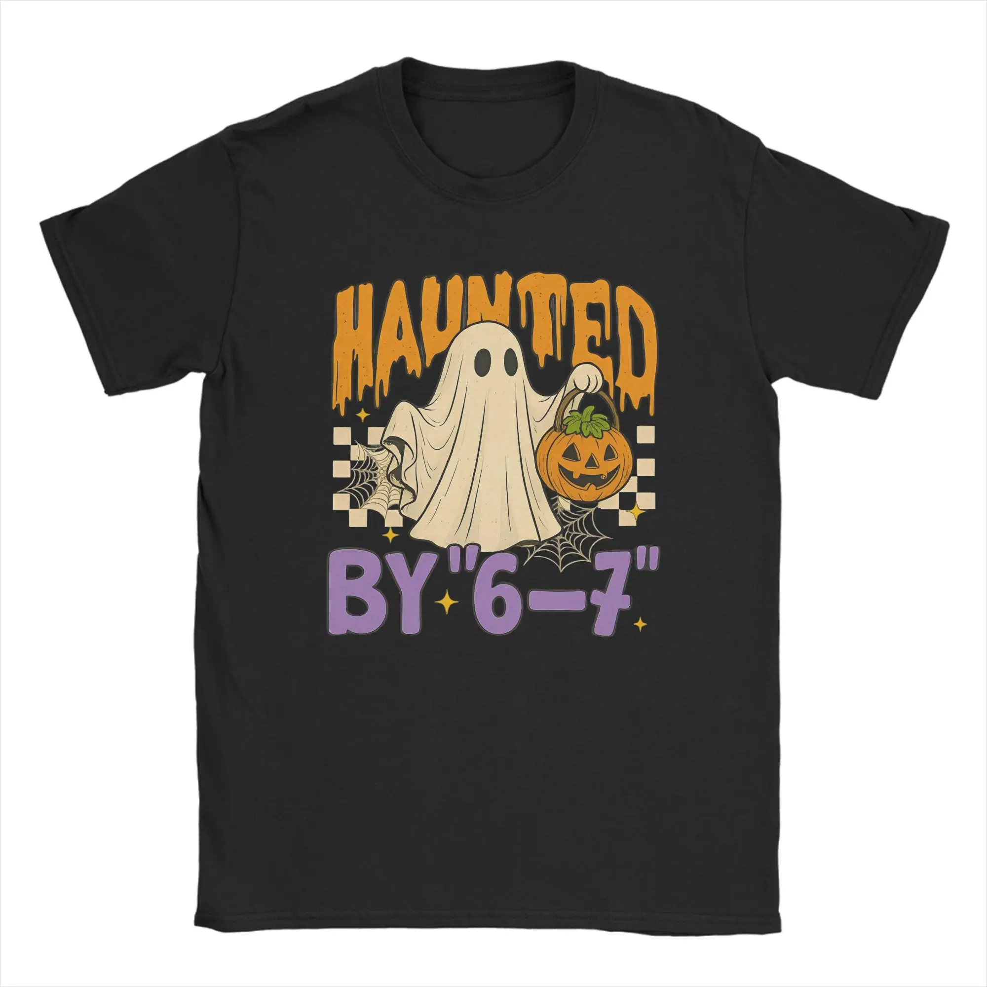 

Men Haunted by 67 T Shirt Funny Halloween Pumpkin Pure Cotton Clothing Short Sleeve Crewneck Tee Shirt Plus Size T-Shirts