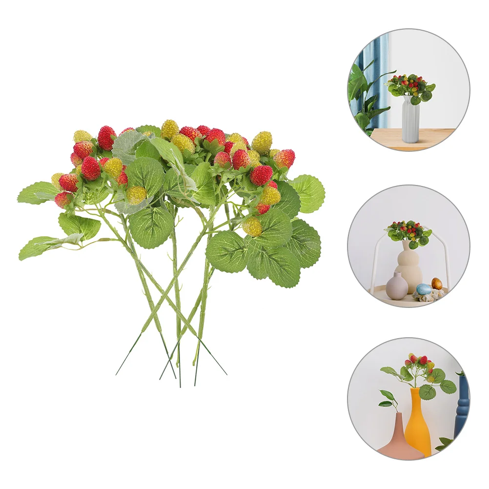 

6 Pcs Simulated Bayberry Potted Plant Waxberry Decorations Desktop Artificial Waxberries Toys Plastic Fake Fruits Models