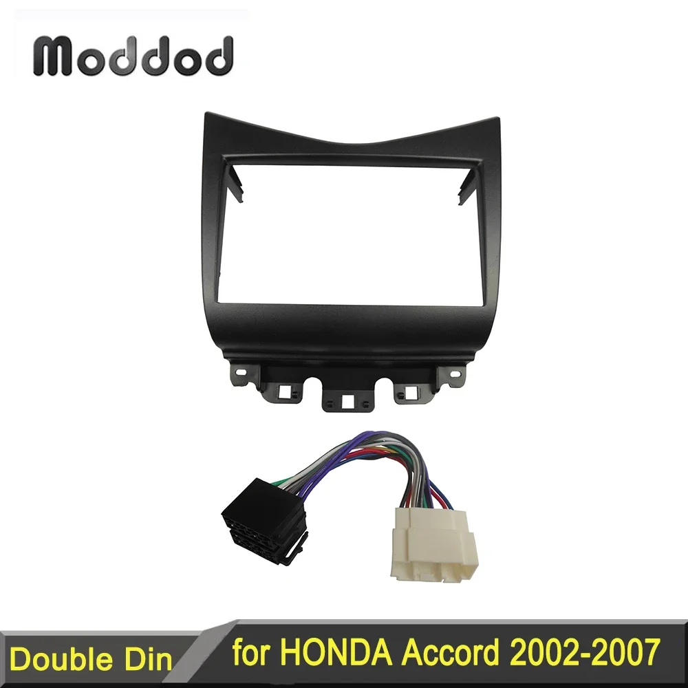 Double 2 Din Fascia for Honda Accord 2002-2007 Radio DVD Stereo CD Player Panel With ISO Wiring Harness Trim Kit Face Frame