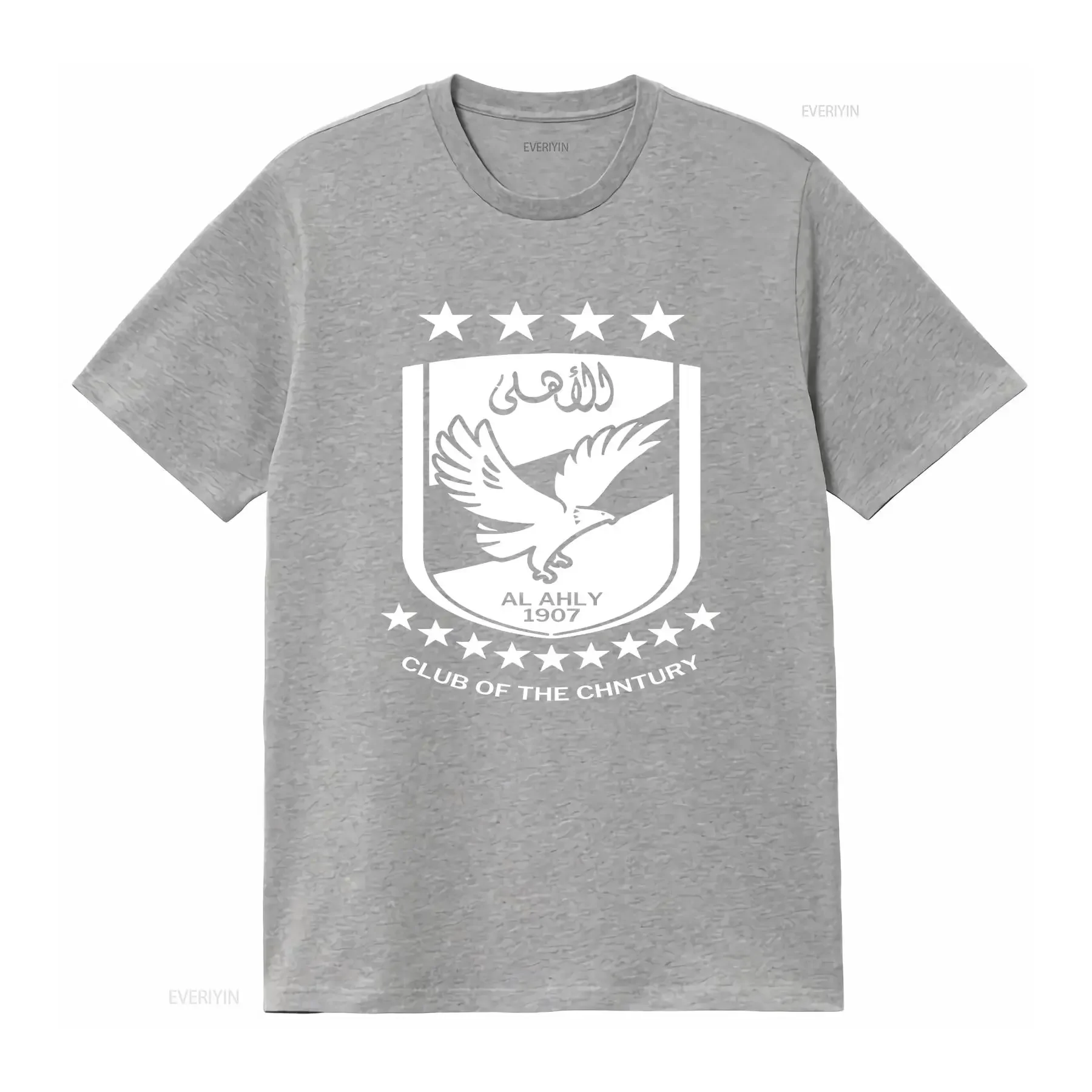 تي شيرت Al Ahly SC للمشجعين المصريين جميع المقاسات ملابس الشارع المغسولة العتيقة ملابس مصممة قليلاً للارتداء اليومي أوم #4