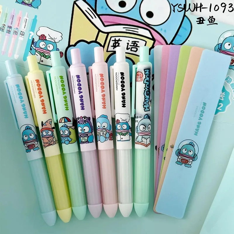 Imagem -02 - Hangyodon-creative Sanrio Gel Pen Black Ink Press Signature Canetas Material Escolar Brinde Promocional Bonito 05 mm 24 Pcs por Lote