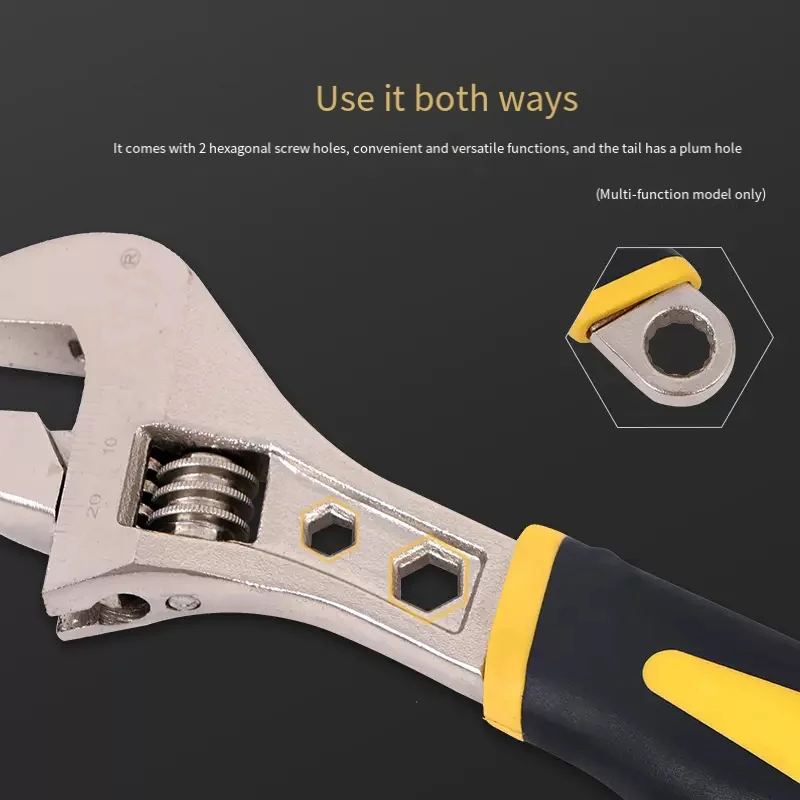 Adjustable Wrench Light weight Large Opening Short Handle Multifunctional Wrenchs