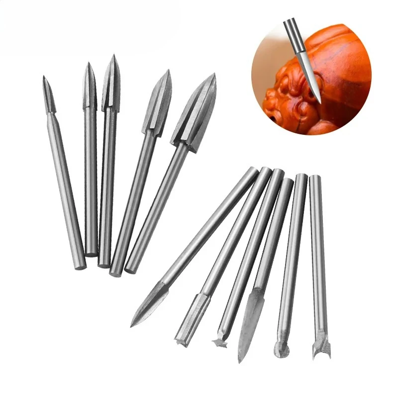 

Электрический набор для резьбы по дереву и резьбы по корню с тремя лезвиями, миниатюрные инструменты для полировки и шлифовки грецкого ореха, деревообработки, гравировки