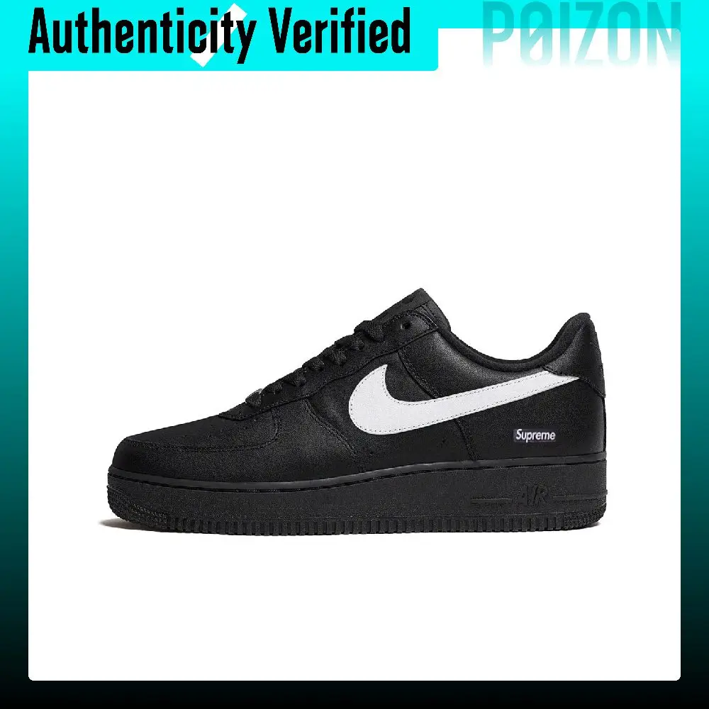 Nike x Supreme Air Force 1, Zapatillas de Skateboard de Perfil Bajo, Antideslizantes y Resistentes a la Abrasión, Unisex, Negras, CU9225-002