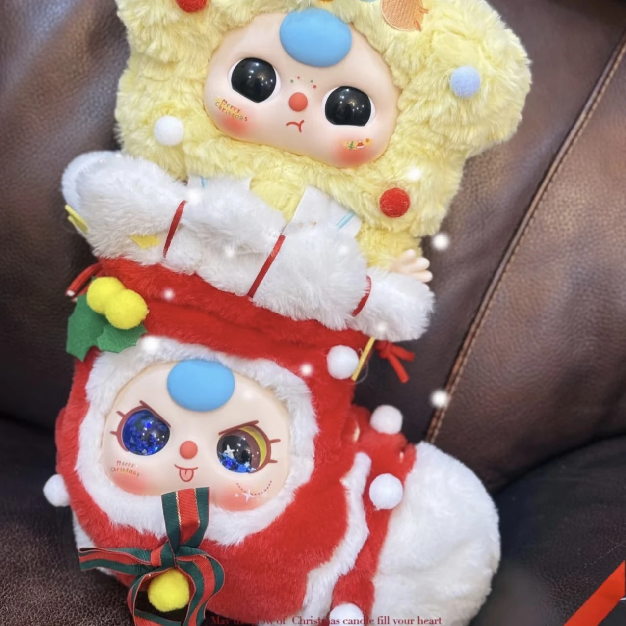 Caja ciega de muñeca limitada de Navidad para bebé, adorno de escritorio, modelo Kawaii, bonito juguete de vinilo, tendencia, regalo especial de Navidad, 400%