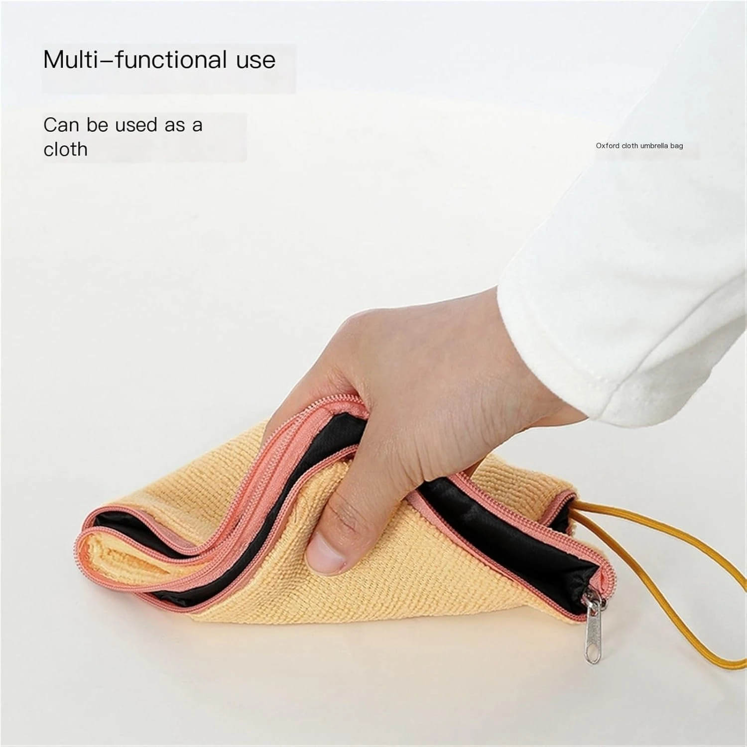 1 Stück Wasserdichte Regenschutztasche, Tragbares Wasserdichtes Oxford-Stoff-Material, Reversibler Faltbarer Schirmüberzug mit Reißverschluss – Detail 8