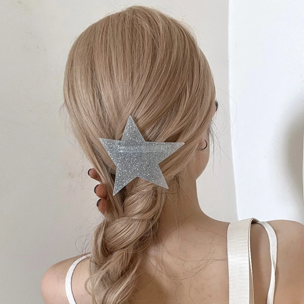 Irregular star shape hair clip spring claw clips back brain clamp