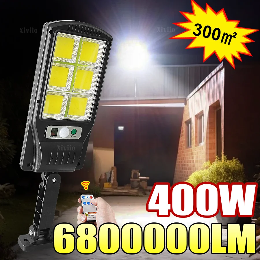 6800000LM 5000W/400W Solar Light With Motion Sensor Outdoor Waterproof Wall Lamp Powerful LED Street Light For Garden Yard