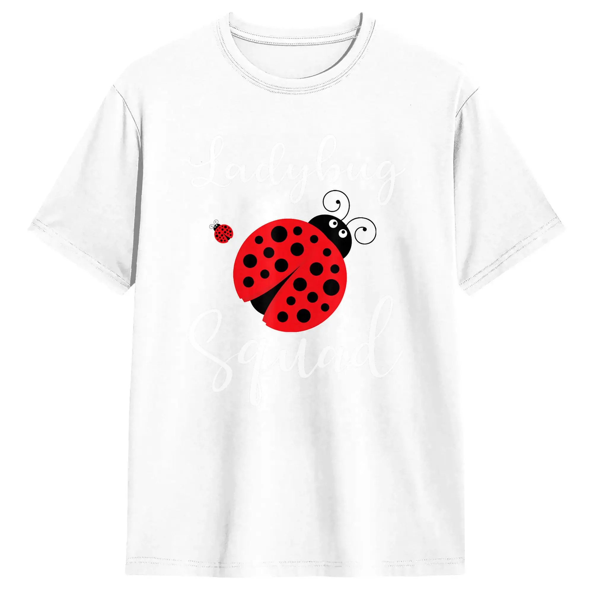 Men Ladybug Squad T Shirt Pure Cotton Clothes Hipster Short Sleeve Crew Neck Tee Shirt Big Size T-Shirt