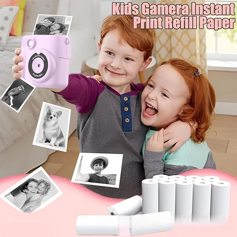 

Children's Camera Printing Paper, Thermal Printing Paper, Children's Instant Photo Paper, Black and White Inkless Printing Paper, 57mm Universal Size//Thermal Paper, Inkless Camera Photo Paper, Easy to Preserve, Eye-Friendly, Compatible with Various Child