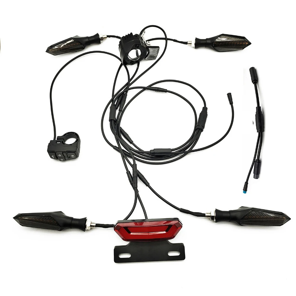 

Brake Light Indicator Ebike Light Kit Comprehensive Visibility Enhanced Safety Features Multi-Voltage Compatibility Brake Light