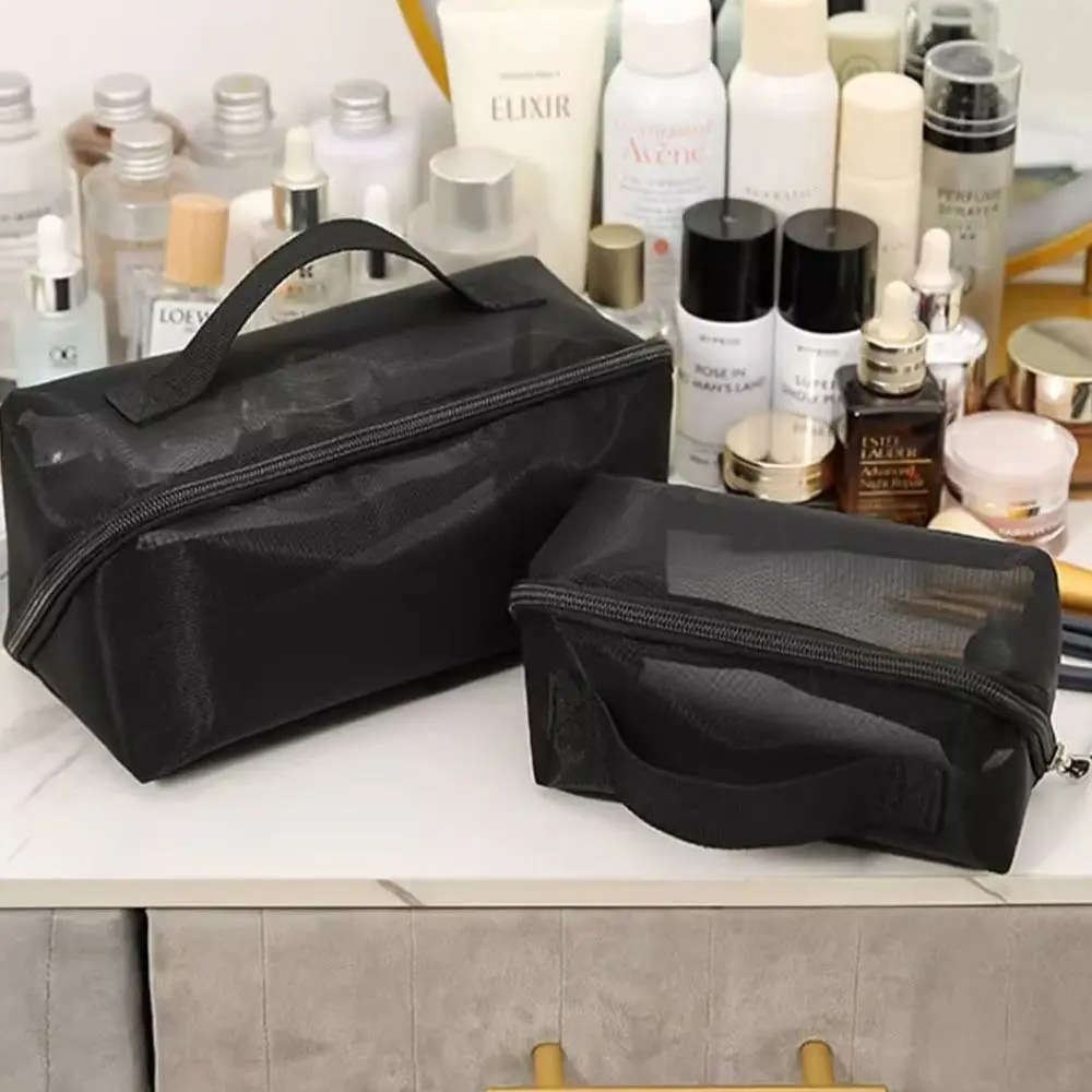 حقيبة مكياج جديدة محمولة ذات سعة كبيرة ومتعددة الوظائف لمستحضرات التجميل ومقبض لتوفير المساحة ومنظم تخزين للسفر