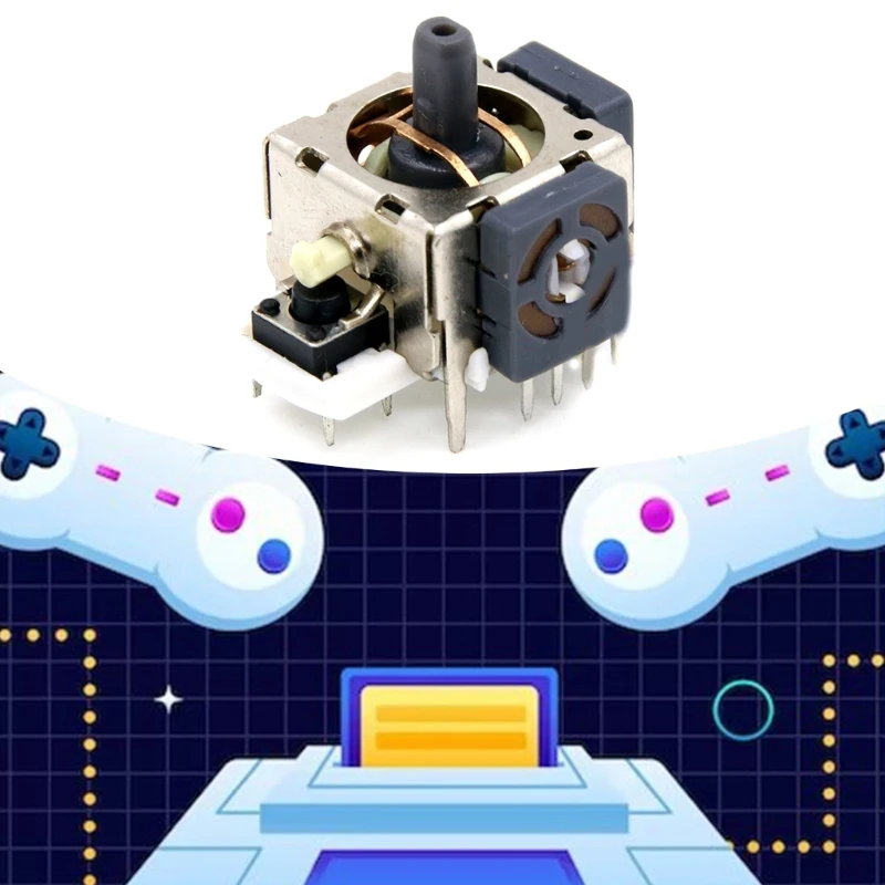 3Dアナログコントローラースティックセンサーモジュール,ポテンショメータ,サムスティック,ps2,xbox 360,ワイヤレスコントローラー,ゲームパッド,修理部品に適しています