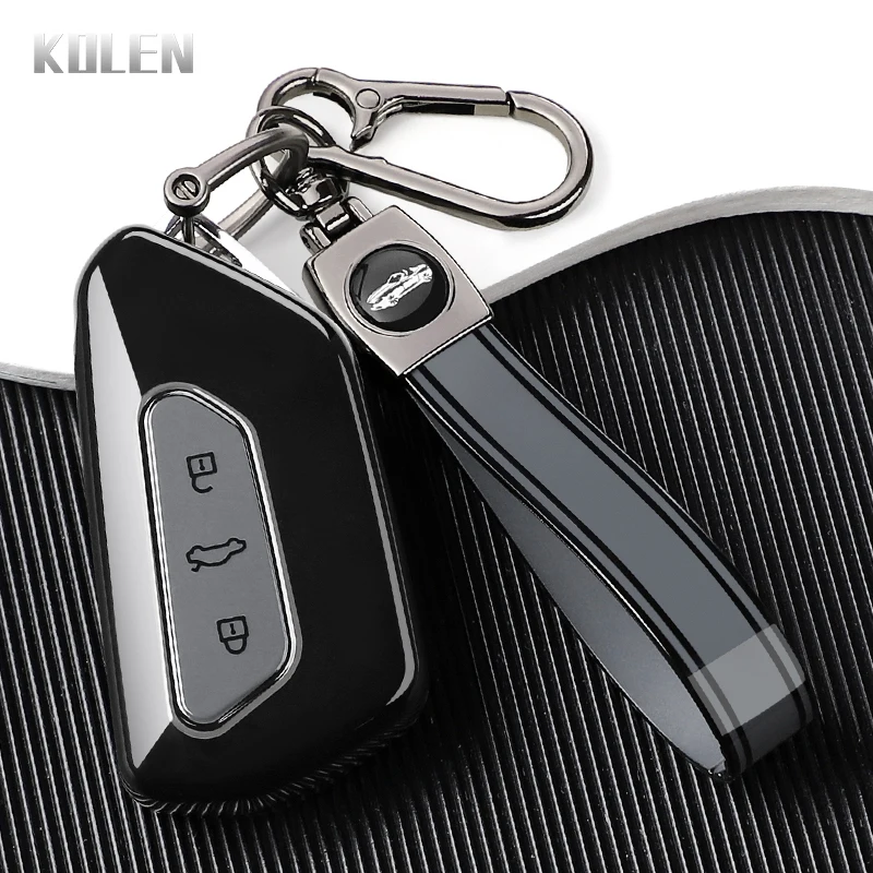New TPU Car Key Case Cover For VW Volkswagen Golf 8 ID.3 ID.4 Skoda Octavia A8 MK4 MK8 2022 2021 GTI R Keyless Accessories Shell