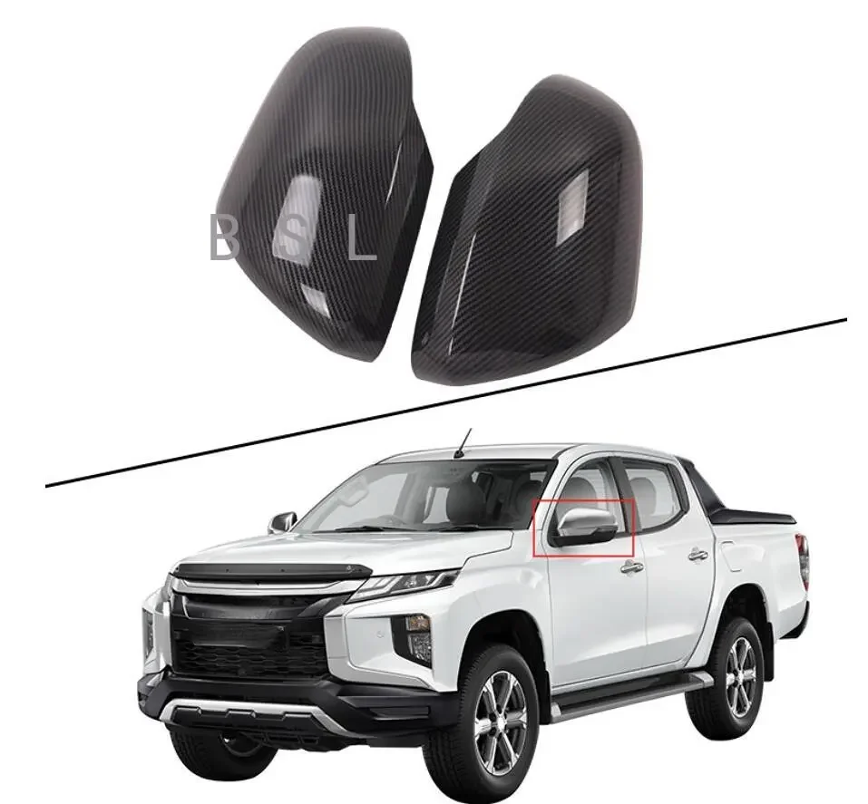 Novel style 2PCS ABS Chrome plated FOR Mitsubishi Triton L200 2019-2022 door mirror covers Car modification