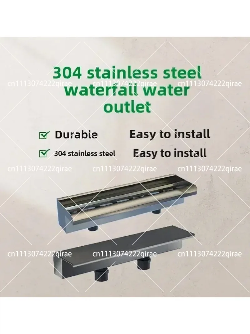 Stainless Steel Waterfall Water Curtain Flowing Wall Fountain for Fish Pond Courtyard Outdoor Decor