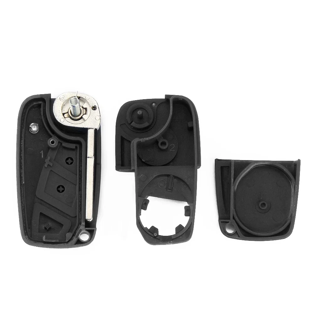 KEYYOU 1PCS New For Fiat 500 Key Shell Panda 2003-2012 Stilo Ducato Punto Auto Car Key Case 3 Buttons