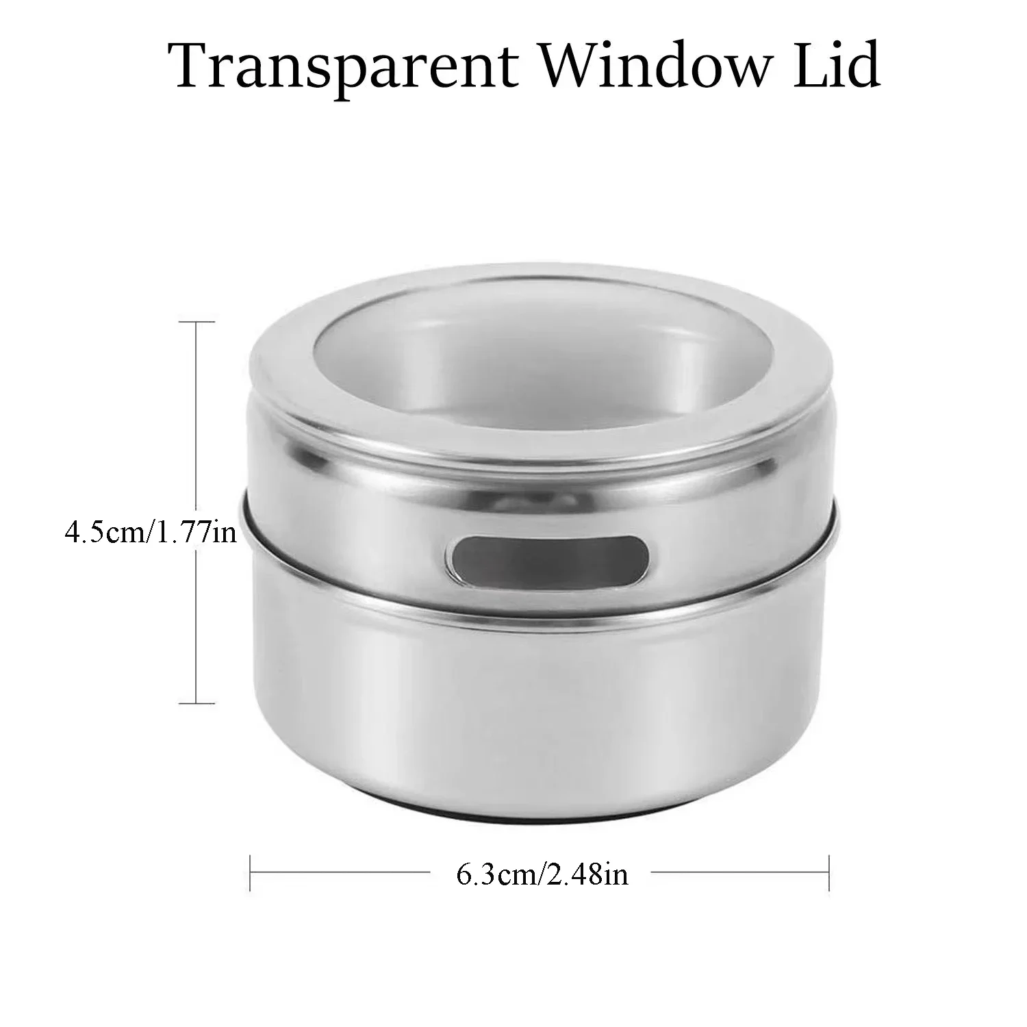 New Magnetic Spice Jar Set Stainless Steel Spice Tins Spice Storage Container Pepper Seasoning Sprays Tools with Spice Label