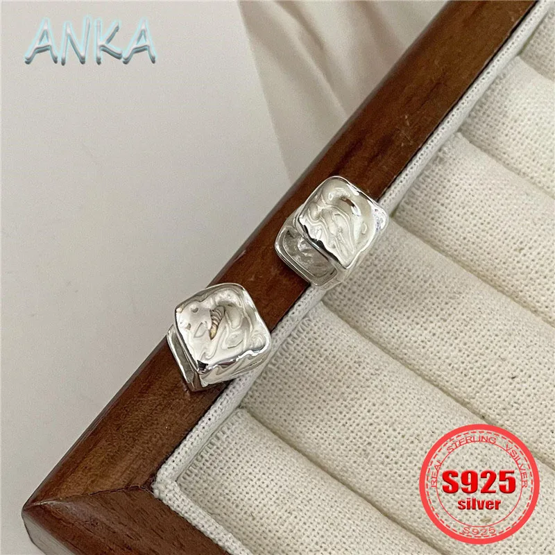 

ANKA S925 sterling silver women's earrings muscle sense of retro square earrings heavy minimalist fashion earrings Wholesale