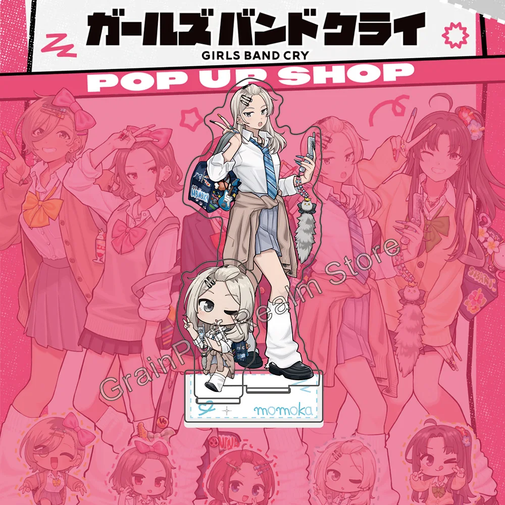 حار بنات الفرقة صرخة مزدوجة فتحة الاكريليك الوقوف ، أنيمي عرض V-اليد تشكل ، نينا سوبارو تومو موموكا ، أنيمي مكتب عرض الشكل