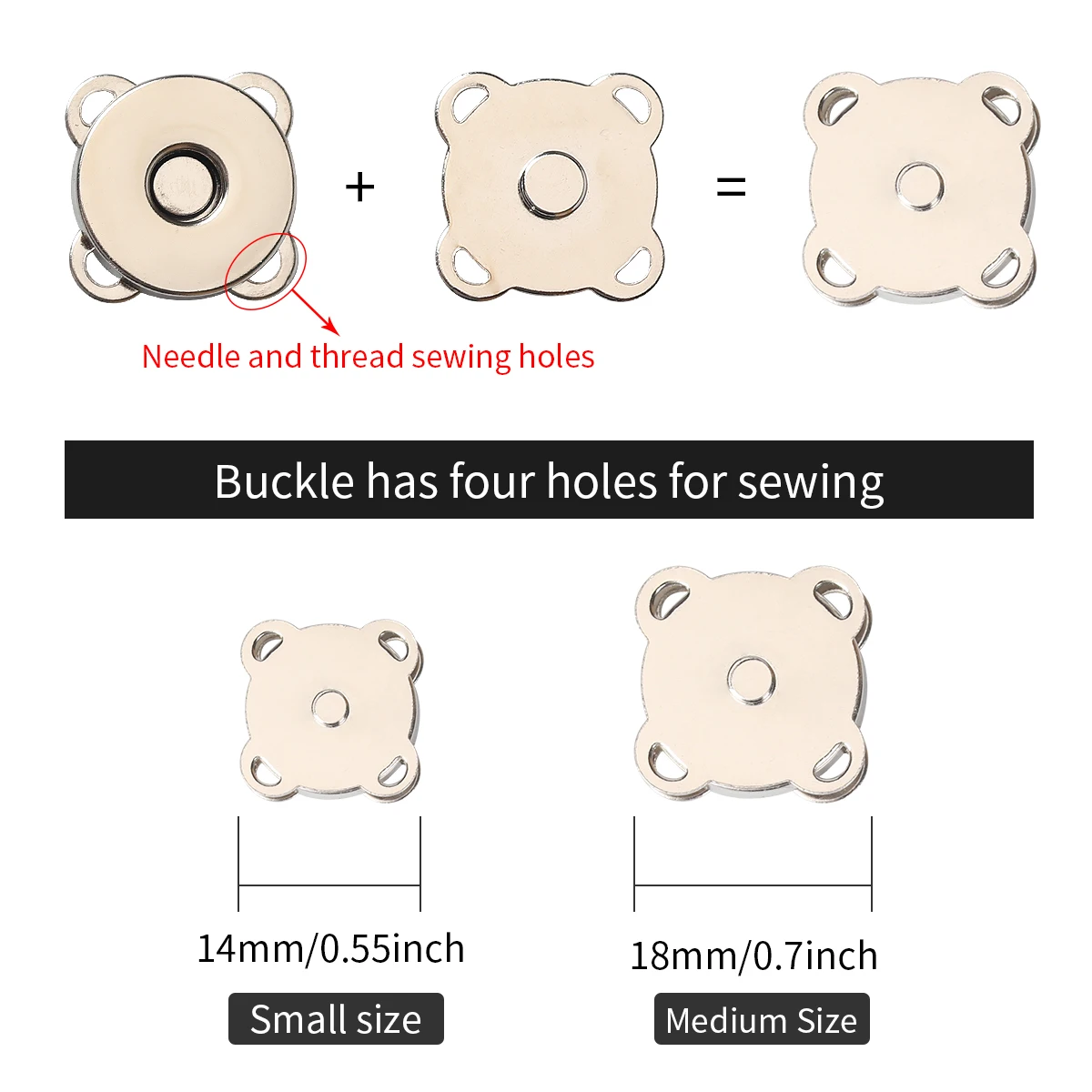 5 paia di chiusure a scatto magnetiche bottoni 14-18MM colori borsa a mano portafoglio borse artigianali parti accessori fai da te