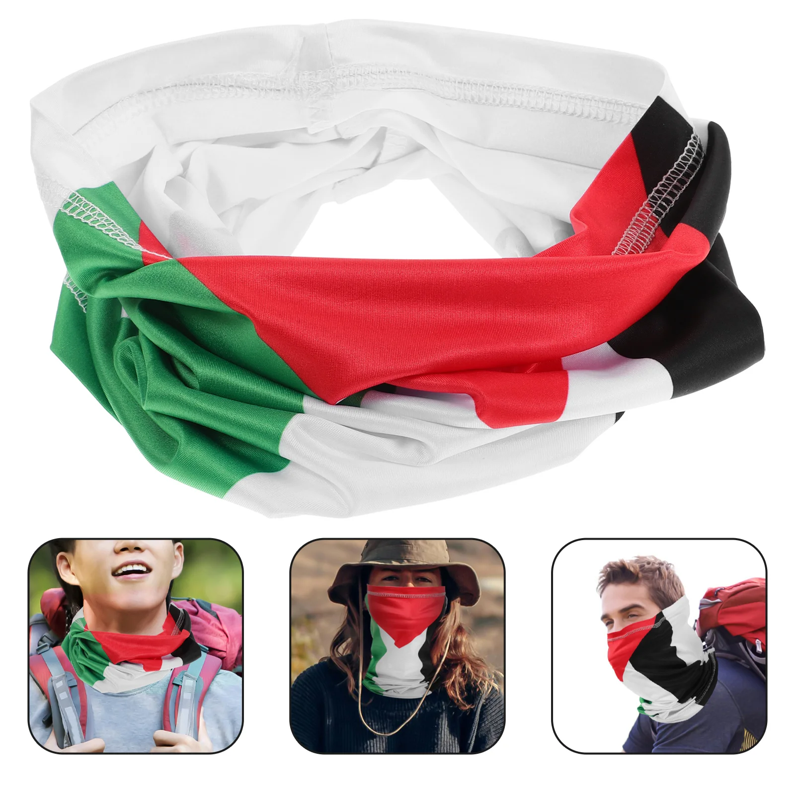 Palestinian Headscarf Neckerchief Palestine Flag Bib Around Women Cycling Gaiter Cooling Wrap Polyester Man for