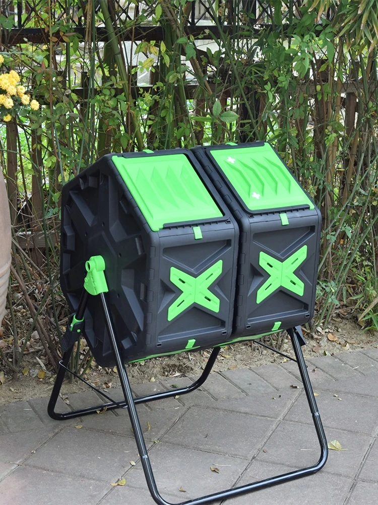 No-turn pile aerobic compost bucket with bracket outdoor garden gardening compost bucket fermentation bucket homemade