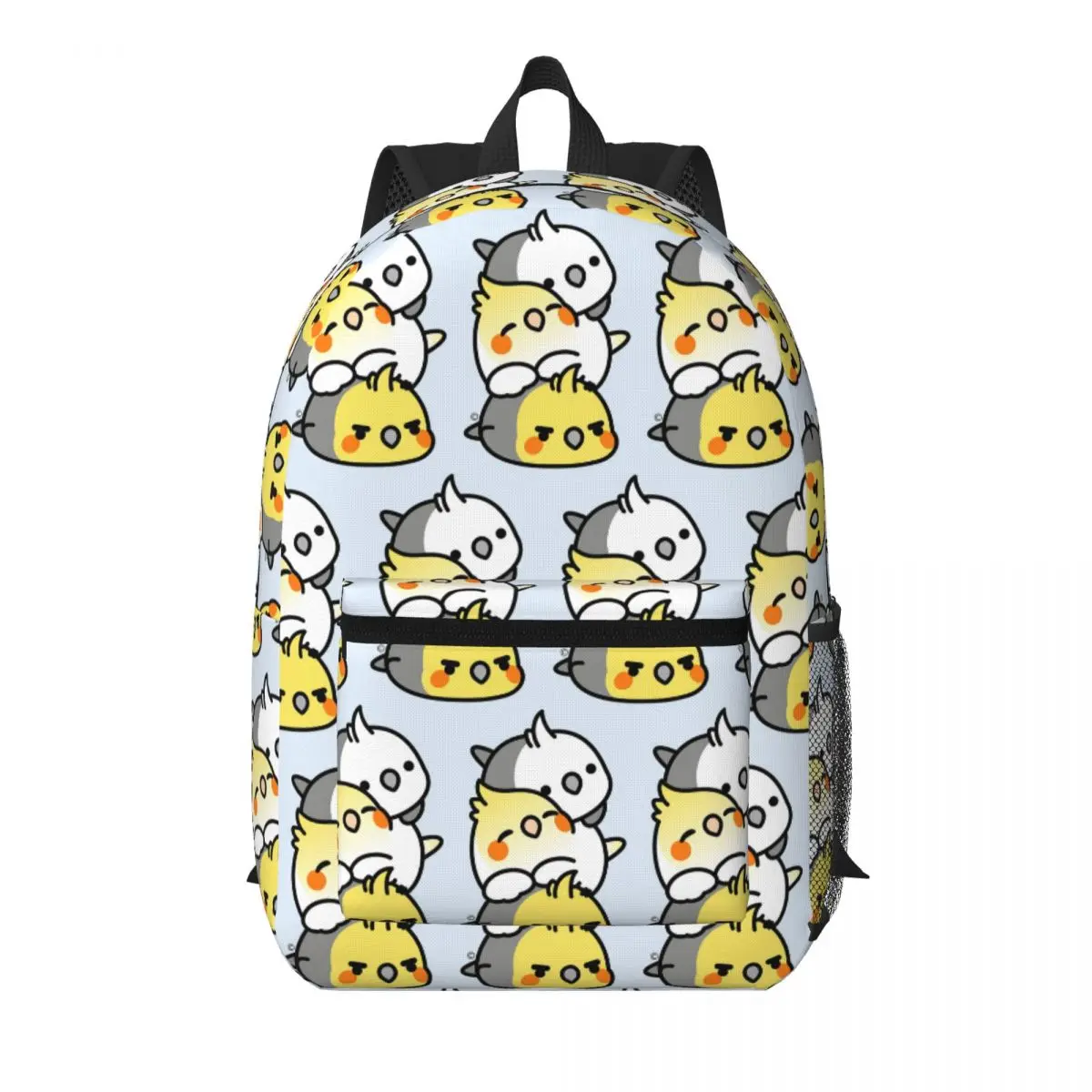 Pet Birds Cute Cockatiel Budgie Parrot Student Backpack School Bag Hiking Travel Daypack for Men Women Bookbag Shoulder Bags