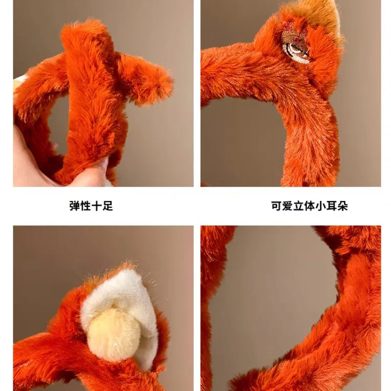 ل Zootopia 2 العصابات الشعر وإكسسوارات الشعر لطيف الفتيات صور دبابيس الشعر الخريف/الشتاء الكرتون غسل الوجه رباطات هدايا عيد الميلاد