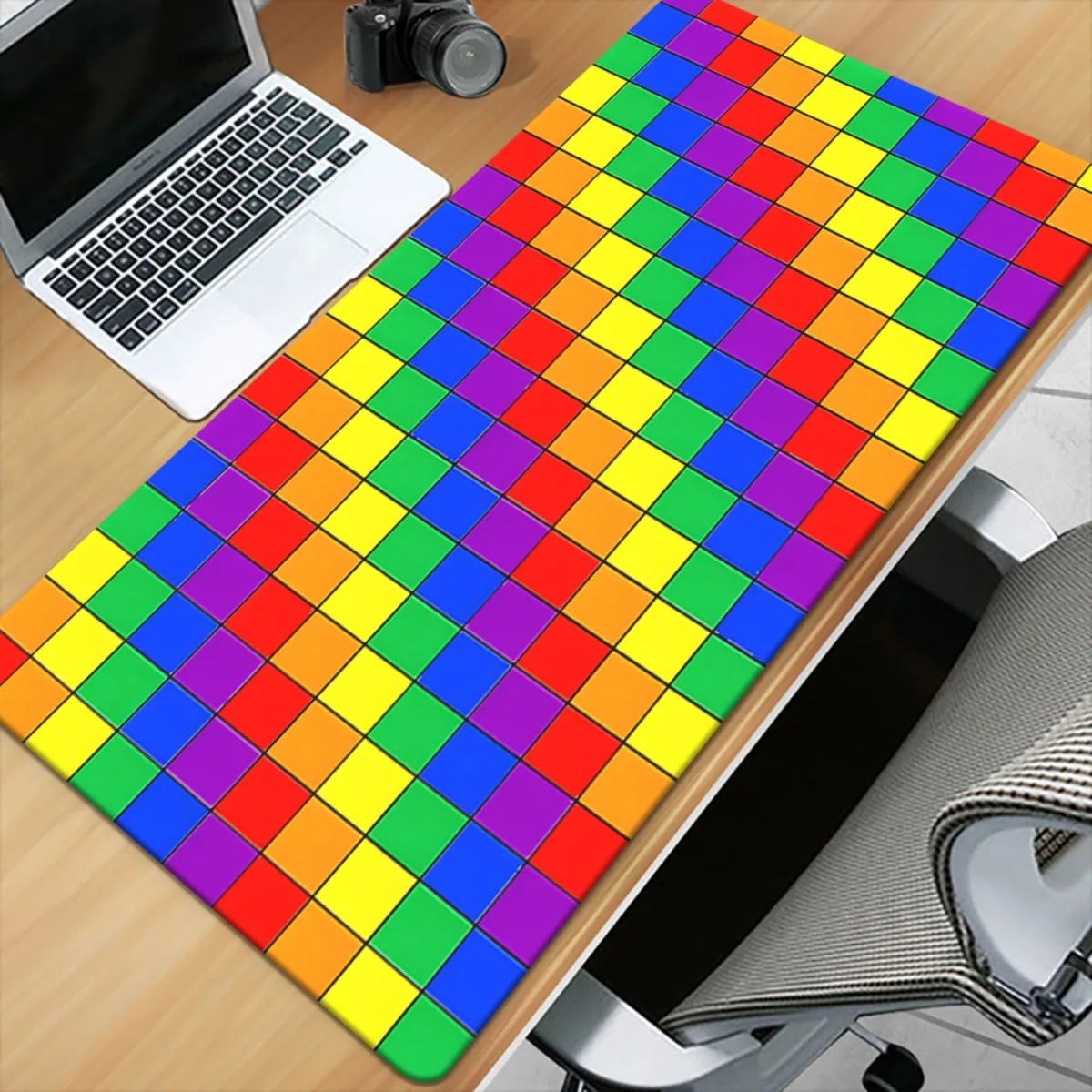 Brand Iron Art Desk Mat Rainbow HD Print XXL Gaming Mousepad Multi Functional Large Keyboard Pad Aesthetic Office Computer