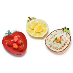 Multicolor Ceramic Plate Sets Polka Dot Design Scratch-Resistant Non-Toxic Lead-Free Decorative Service Plates for Special