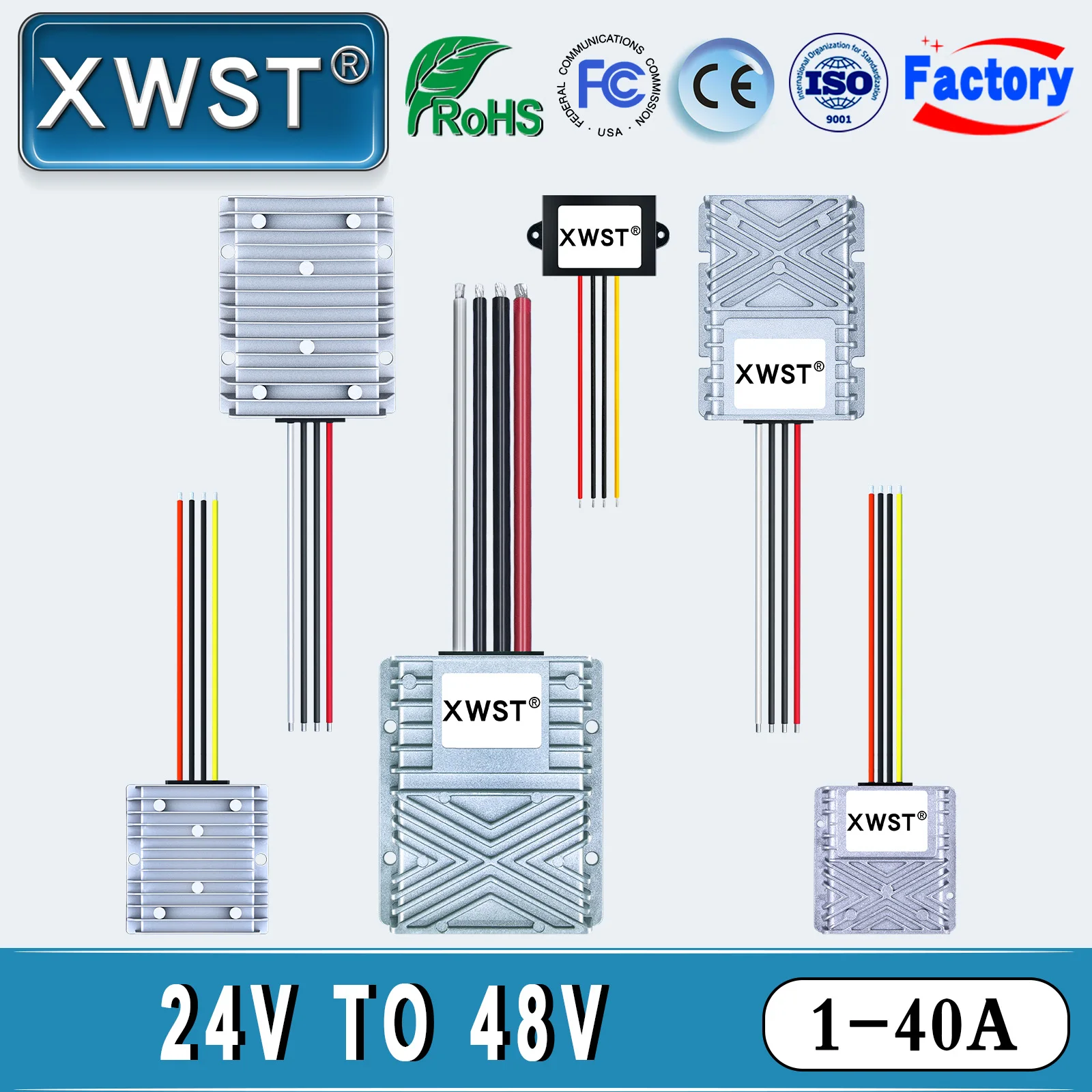 XWST DC to DC Converter 24v to 48v 1A 3A 5A 8A 10A 15A 25A Boost Module 18V45V to 48volt Step Up Voltage For Smart Robot Car LED