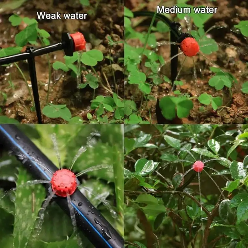 50/100pcs Adjustable Water Sprinkler Thread Connection Spray Nozzle Garden Irrigation Micro Flow Dripper