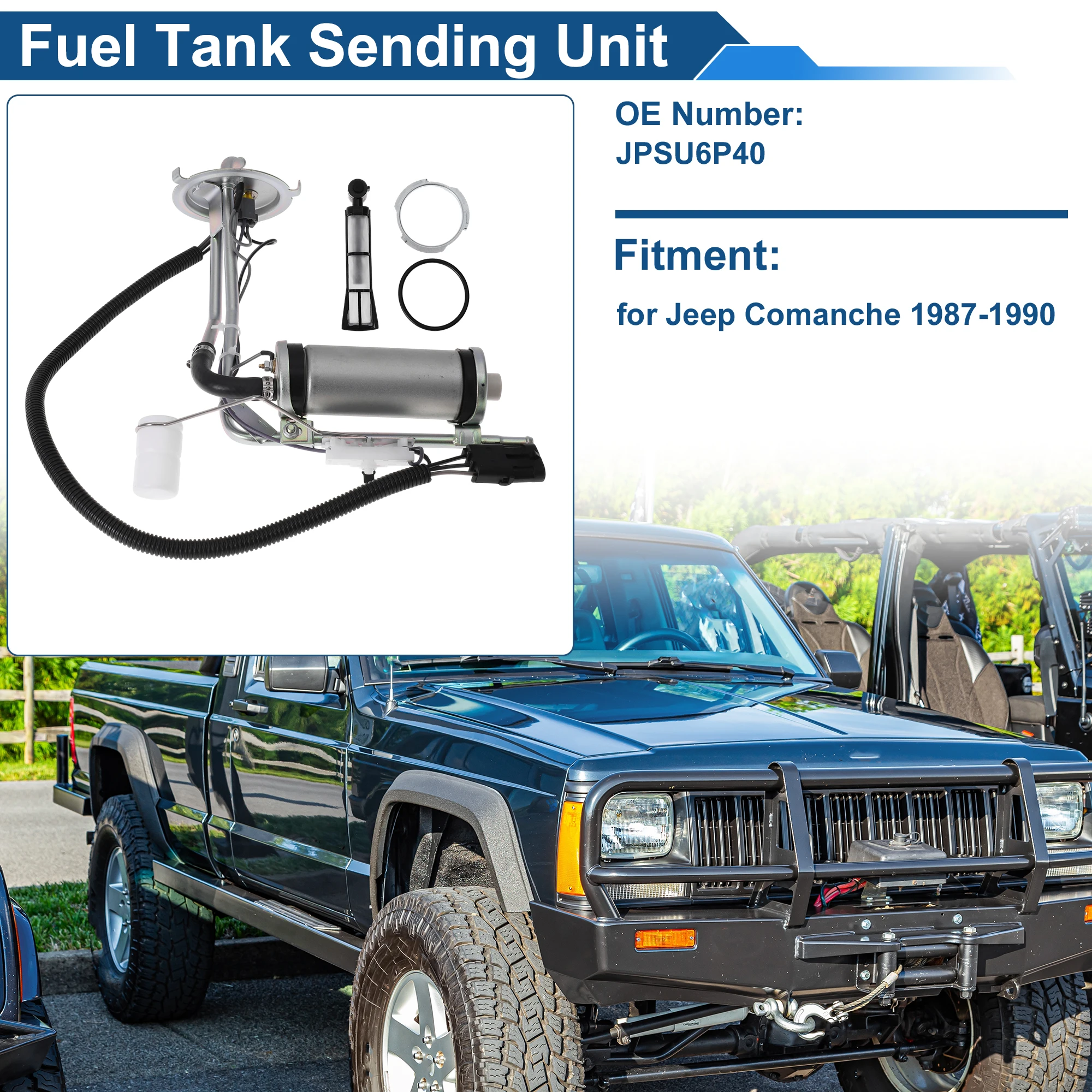 X Autohaux Fuel Level Sending Unit Module for Jeep Comanche 1987-1990 No.JPSU6P40