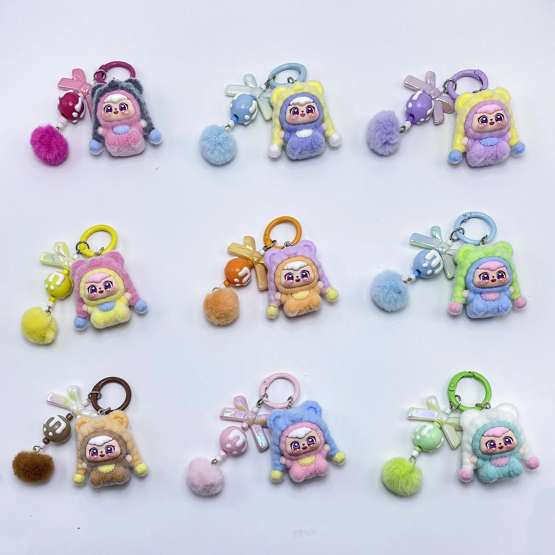 Nuevo llavero con colgante de muñeca masculina de tres años con diseño de gato "Lili" para bolso de niña, colgador para teléfono, regalo para mejor amiga