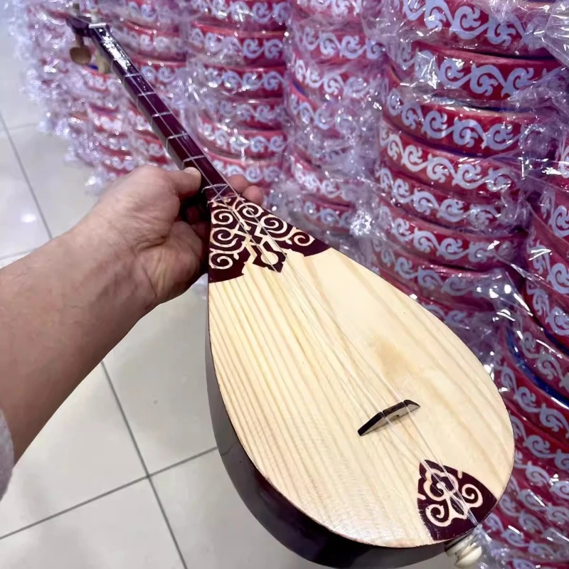 60CM Dombra Xinjiang Ethnic Dutar/Rewapu Plucking Musical Instruments Handmade Traditional Khushtar Home Decoration Ornaments
