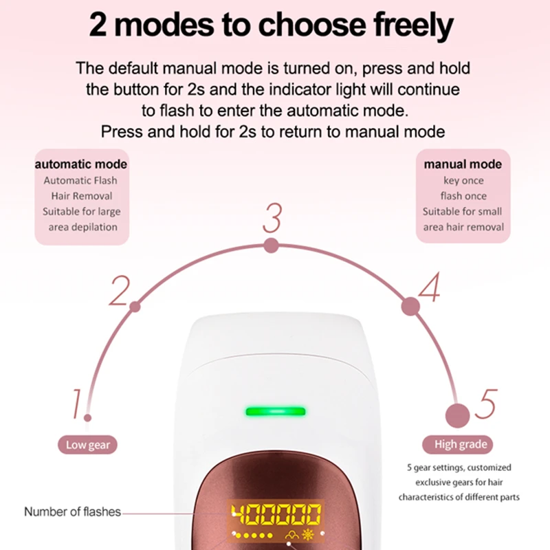 Lescolton IPL Hair Removal Device Permanent Laser Epilator ICE Cooling Photorejuvenation Depilador for Home Face Bikini Trimmer