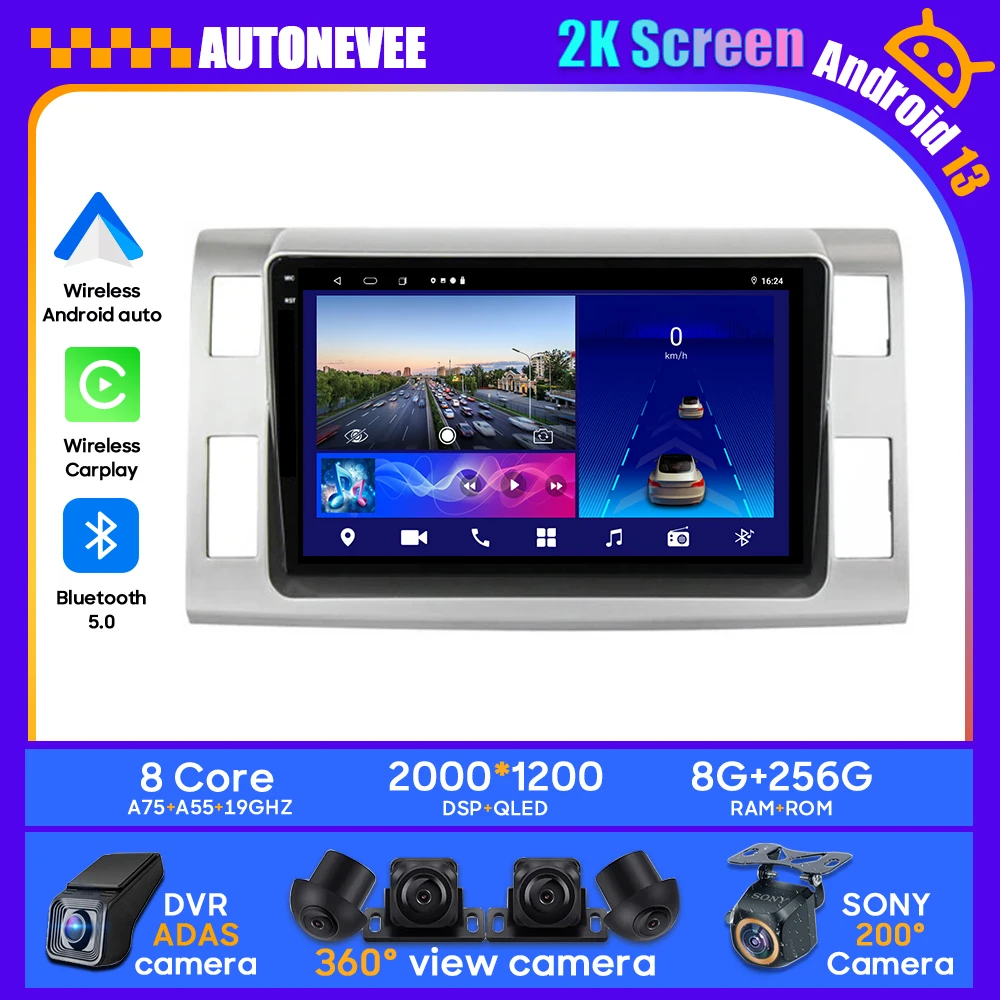 

For Toyota Previa XR50 3 III Estima AHR20 XR50 3 III Android 13 Car Unit Multimedia Carplay Android Auto 2din GPS Player Radio