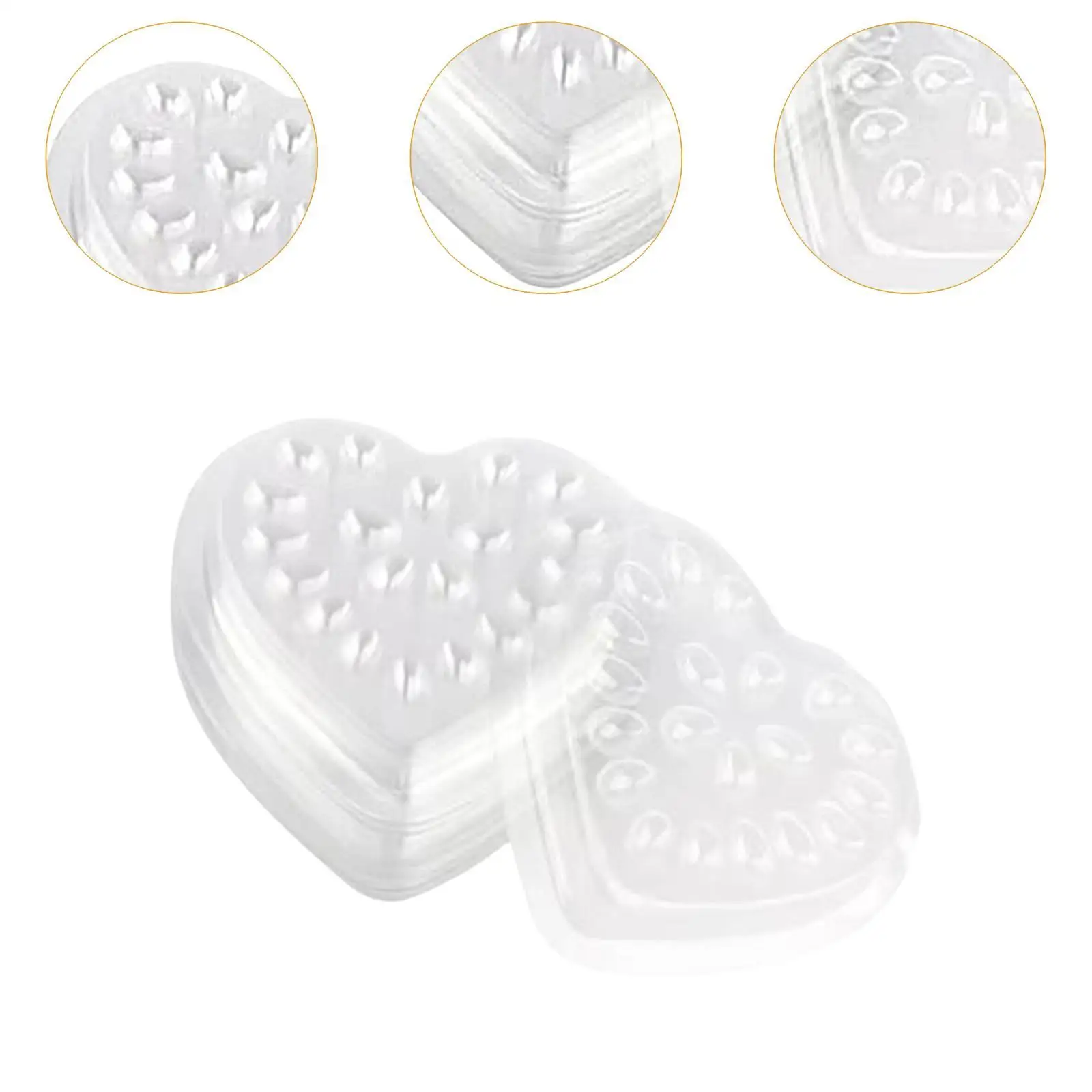 Bandeja de extensión de pestañas de 100 Uds., bandeja de gotas de pestañas, bandeja de soporte de extensión en forma de corazón con Base de flor para mujer