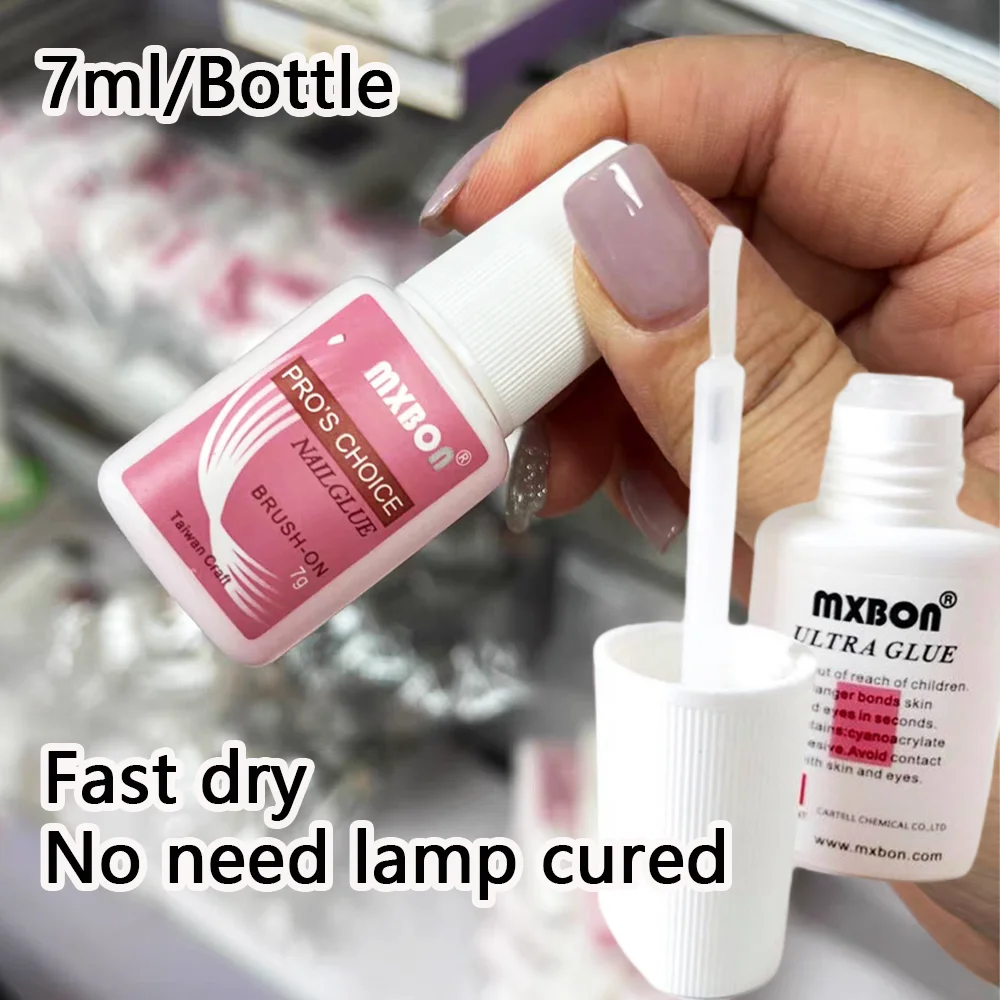 

7 г быстросохнущий клей для накладных ногтей, сверхпрочный клей для ногтей для акриловых ногтей, типсы/пресс на ногтях, долговечный клейкий гель