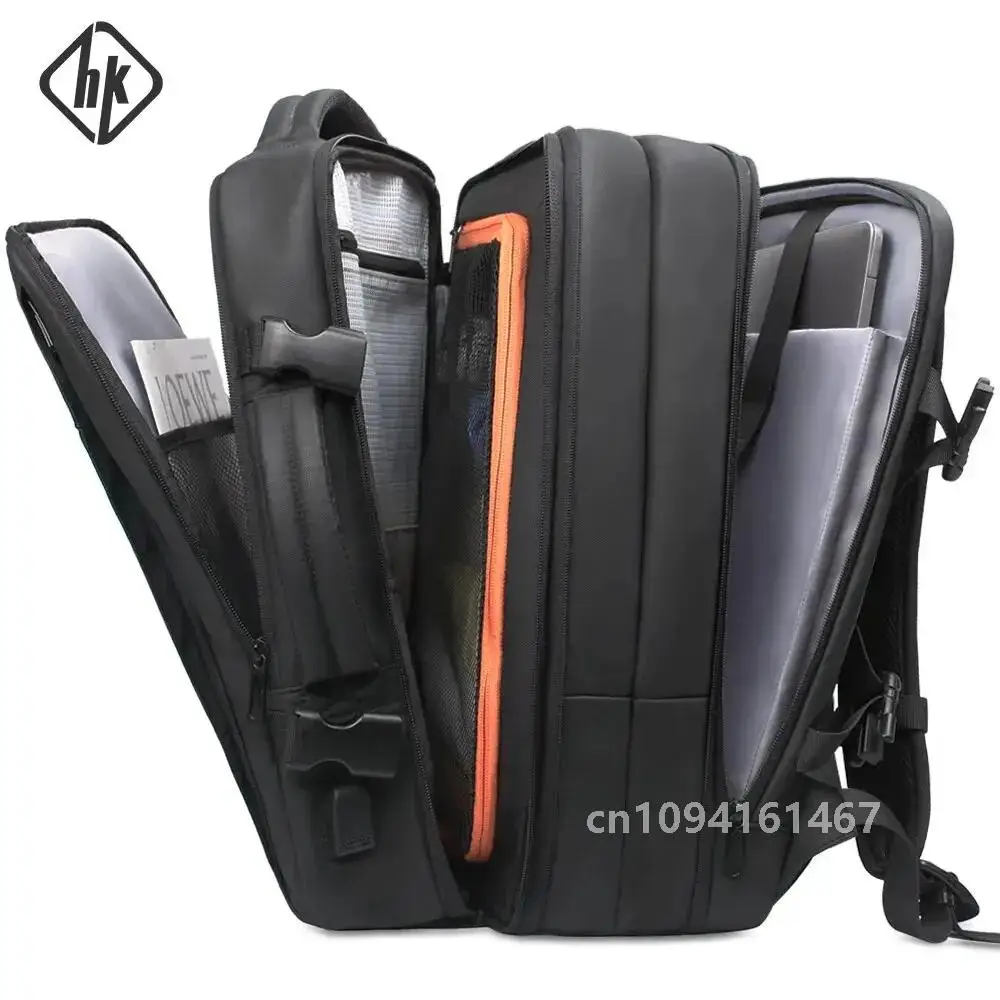 HK Business Backpack for Men Waterproof Anti-Theft 15.6” Laptop Backpack Casual Large Capacity Expandable Travel Bag Short Trip